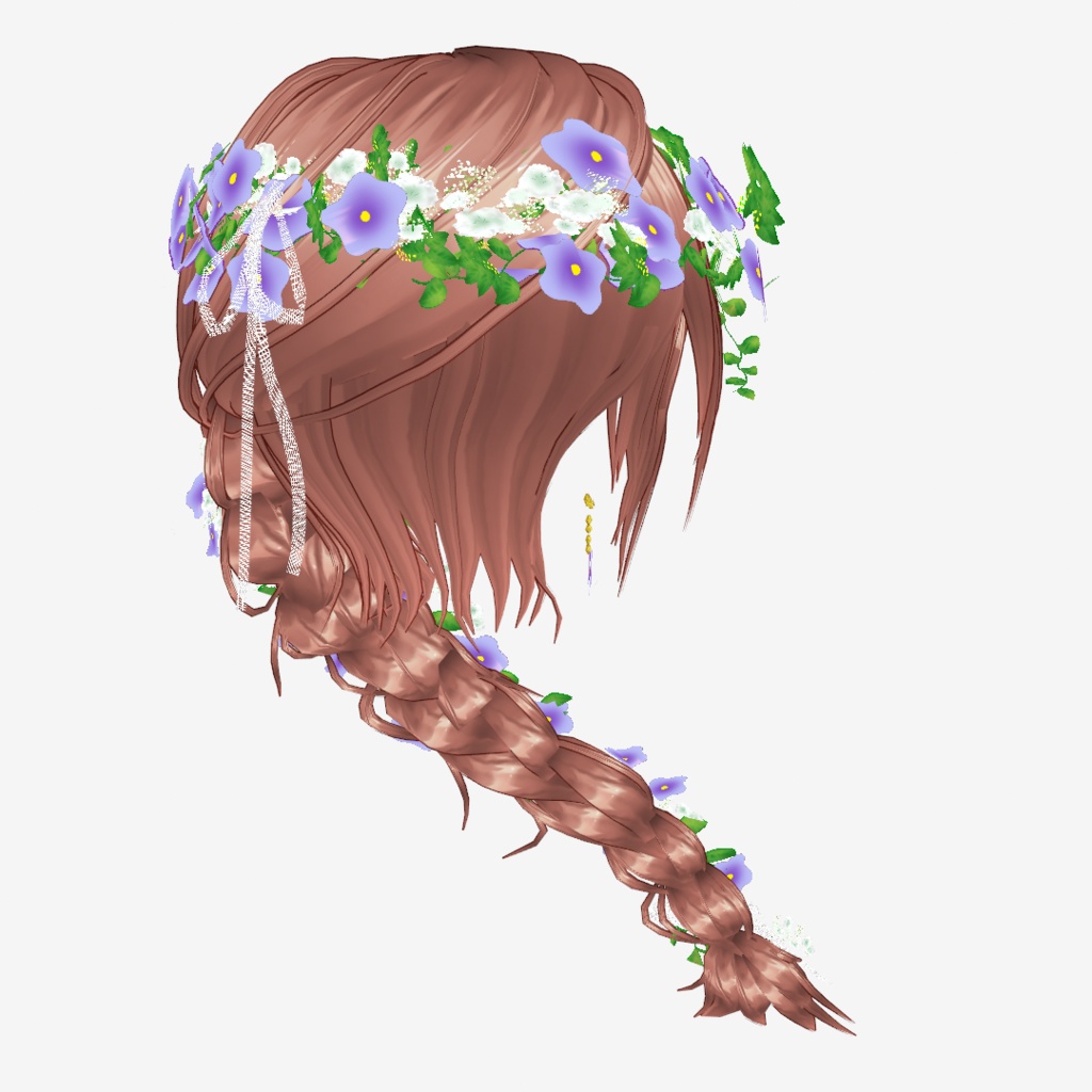 VRoid Hair お花がたっぷり❤花冠のウェディングヘア
