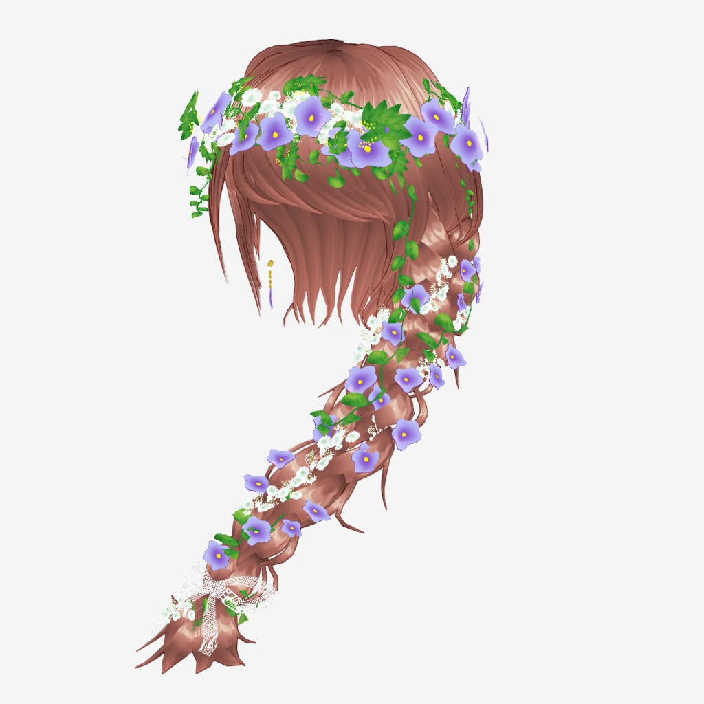 VRoid Hair お花がたっぷり❤花冠のウェディングヘア
