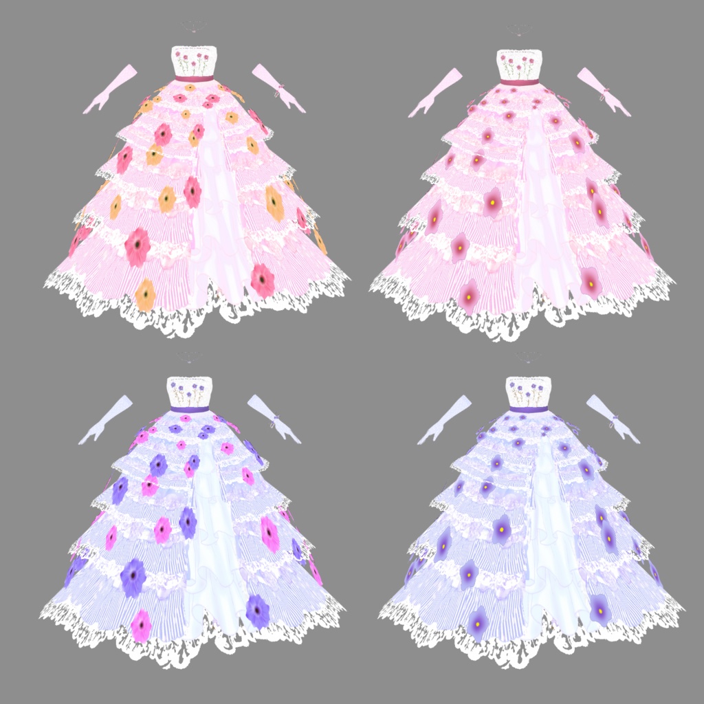 VRoid Outfit ウェディングドレス~恋路~