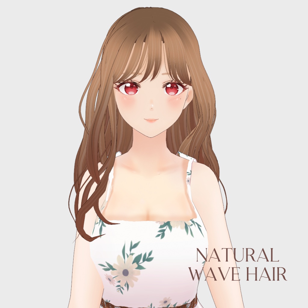 VRoid Hair presets ナチュラルなウェーブ&ストレートヘア