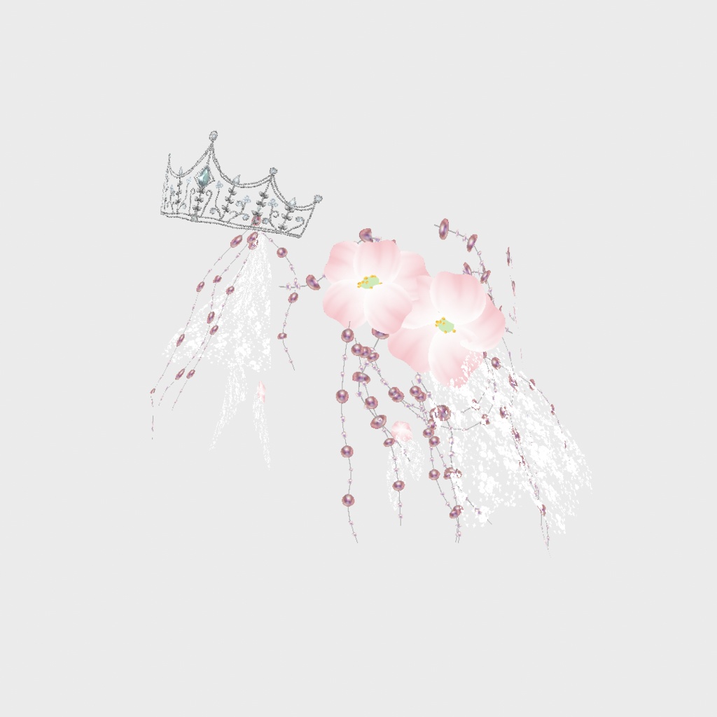 VRoid Outfit & Hair Accessory 「June Bride」