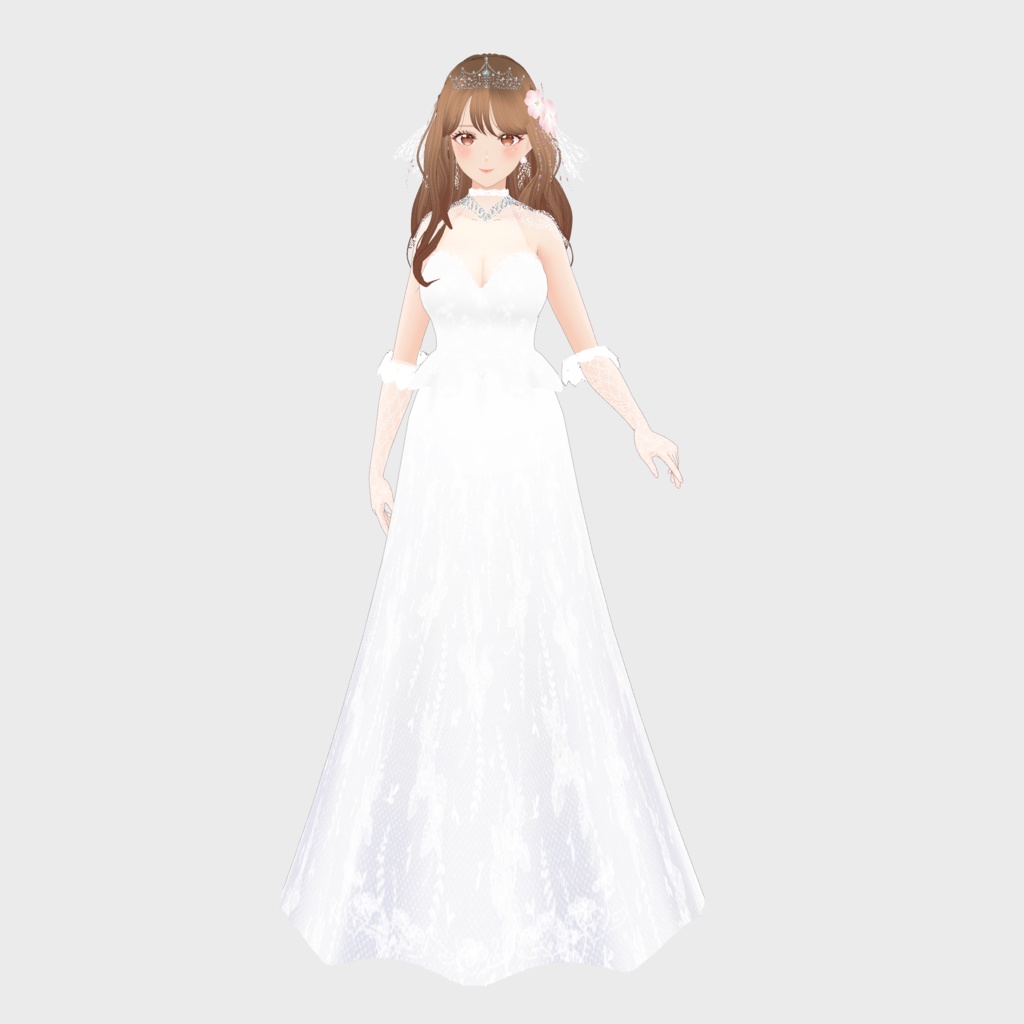 VRoid Outfit & Hair Accessory 「June Bride」