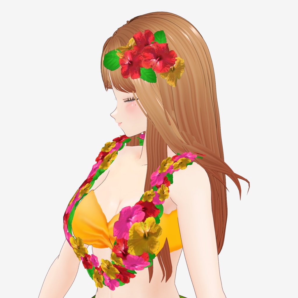 VRoid Outfit & Hair Accessory「🌺Tropical Swing🌺」