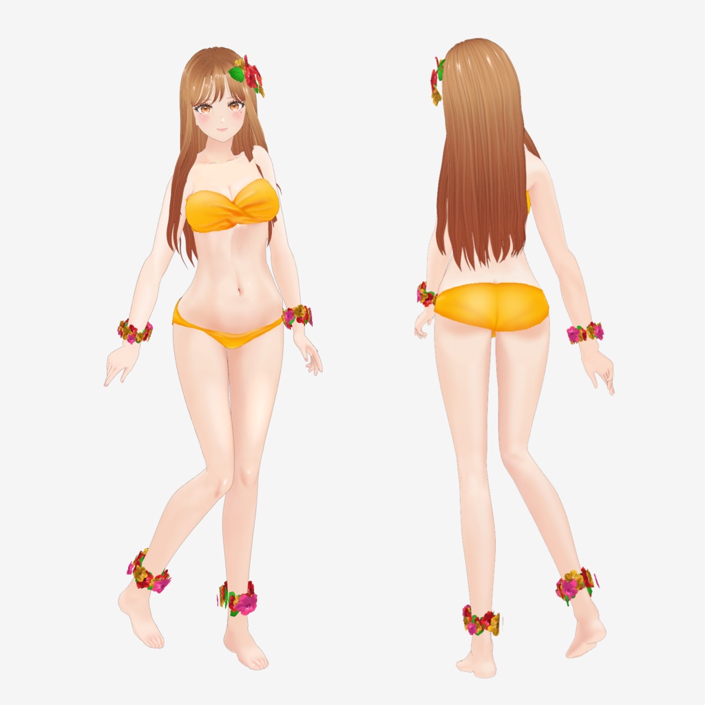 VRoid Outfit & Hair Accessory「🌺Tropical Swing🌺」