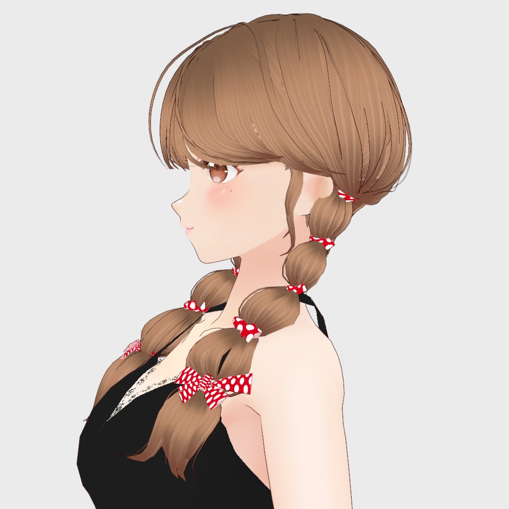 VRoid Hair presets ゆるゆるみつあみヘア
