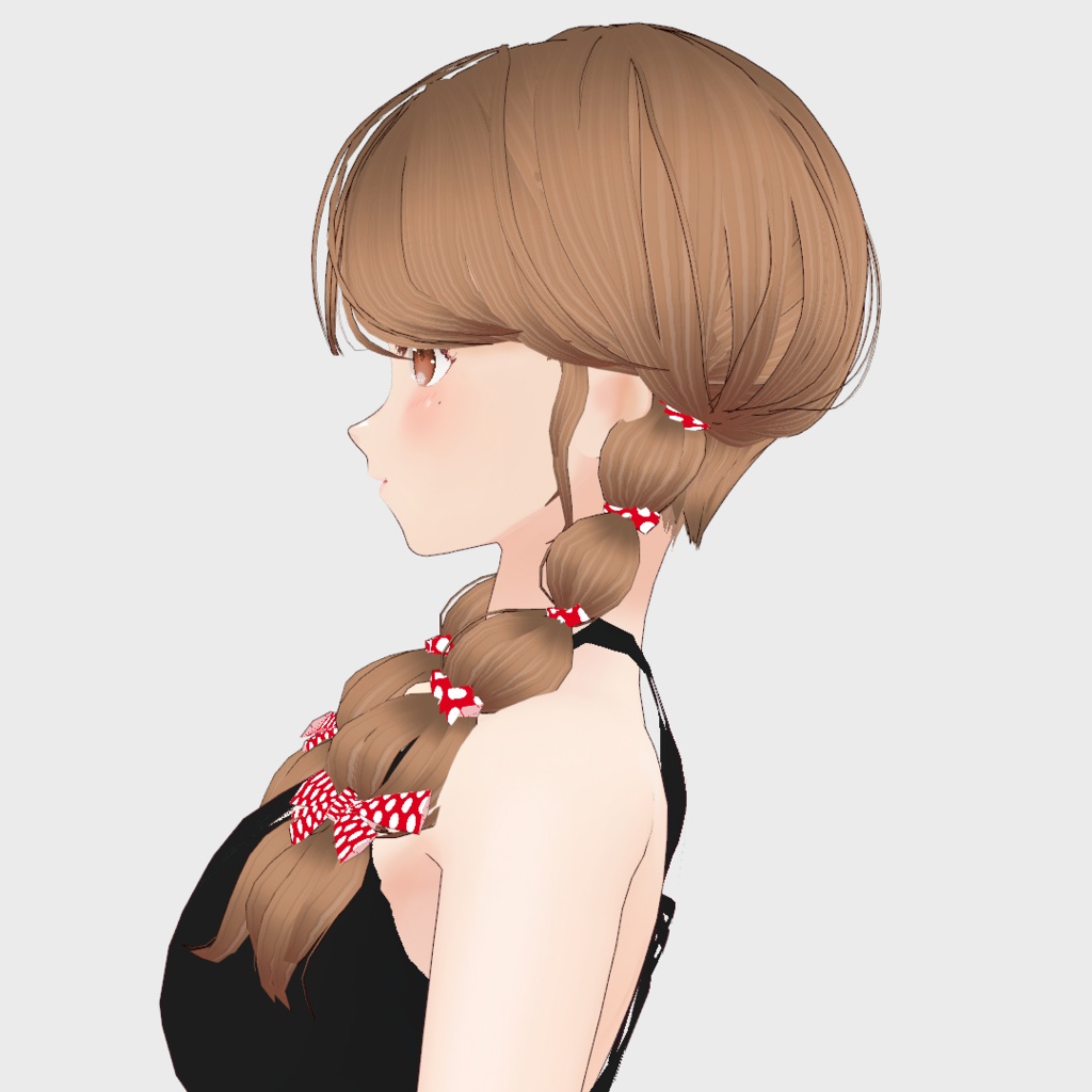 VRoid Hair presets ゆるゆるみつあみヘア
