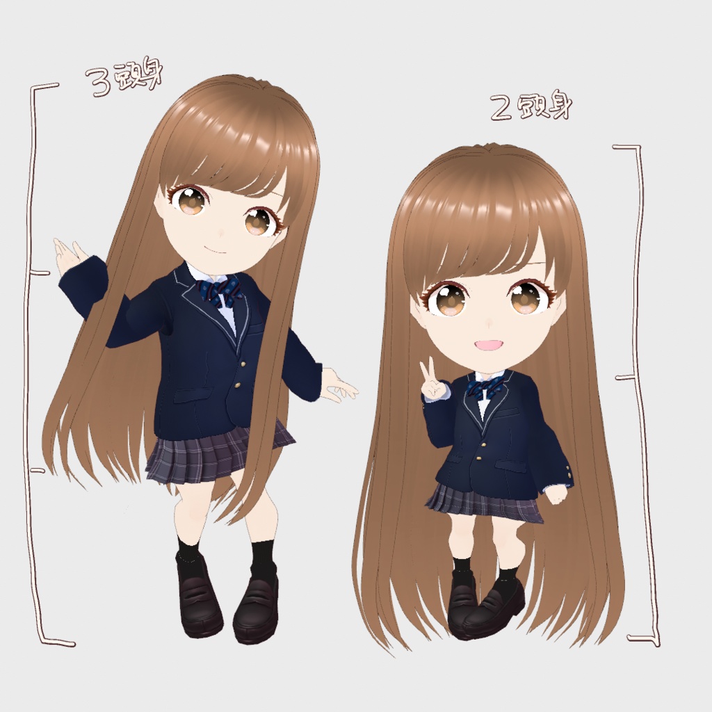 VRoid Model:SDイラスト制作用モデル☆ちびキャラちゃん