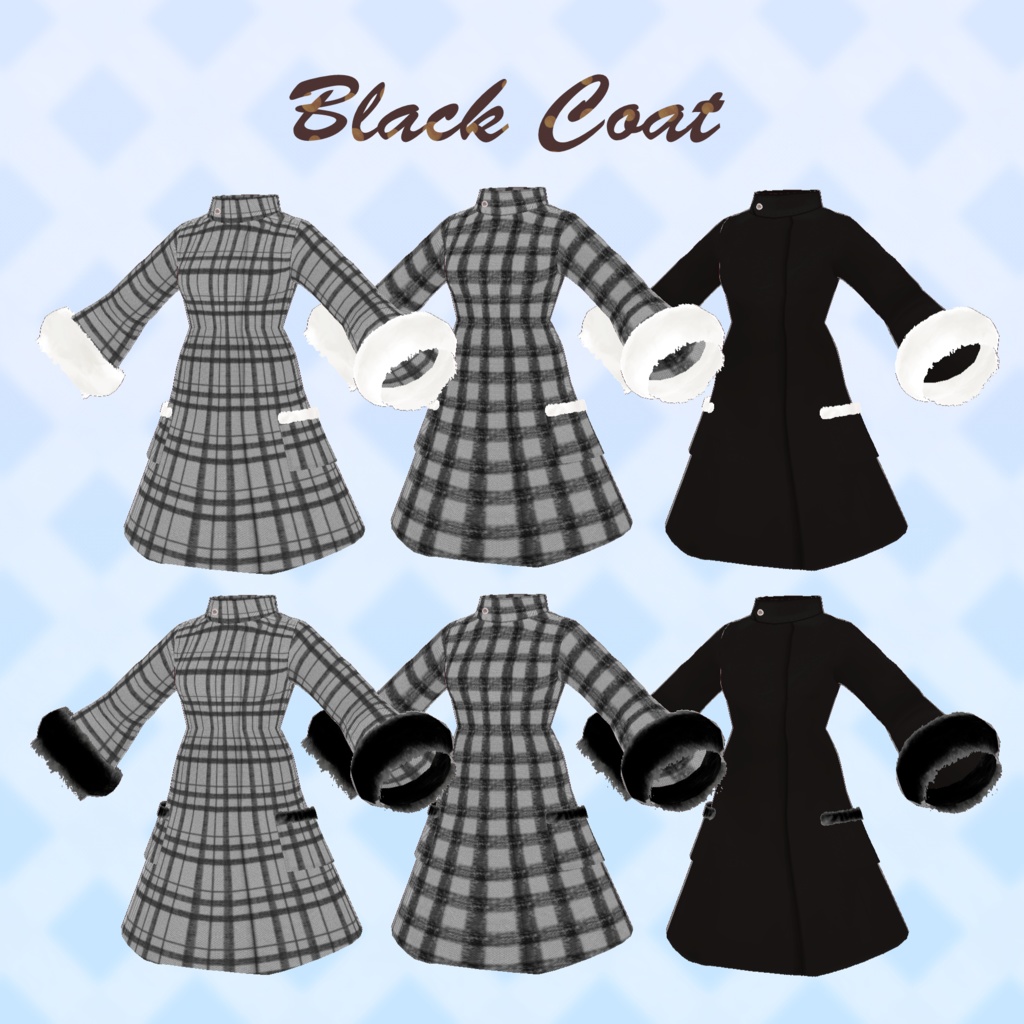 VRoid Clothes & Hair Accessory 「Girly Fur Coat」