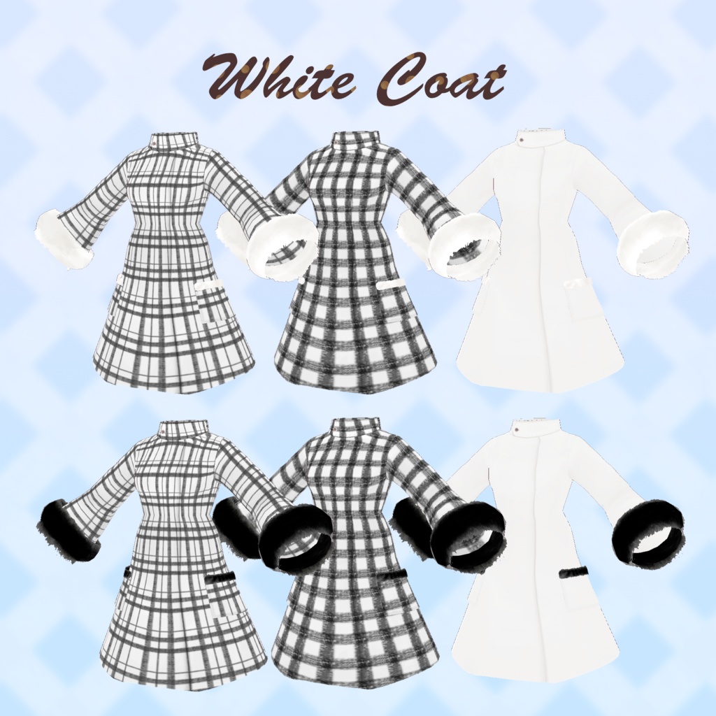 VRoid Clothes & Hair Accessory 「Girly Fur Coat」