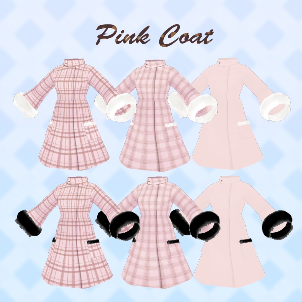 VRoid Clothes & Hair Accessory 「Girly Fur Coat」