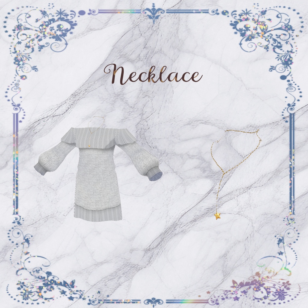 VRoid Clothes 「オフショルニットワンピース」