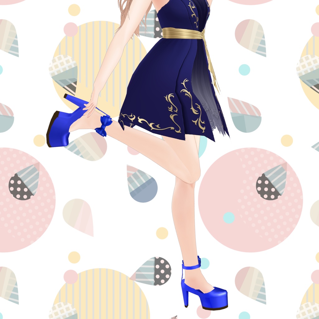 VRoid Clothes 「エナメルストラップパンプス」(5色)