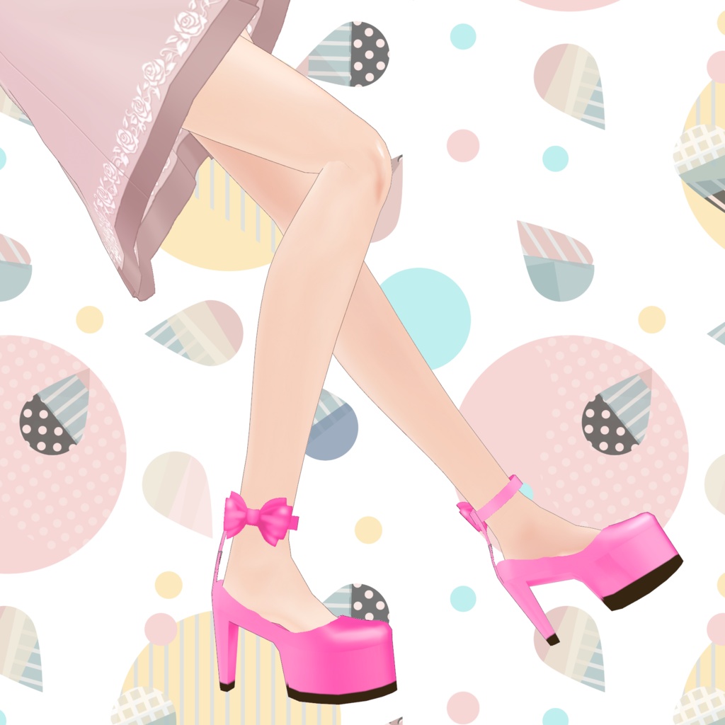 VRoid Clothes 「エナメルストラップパンプス」(5色)