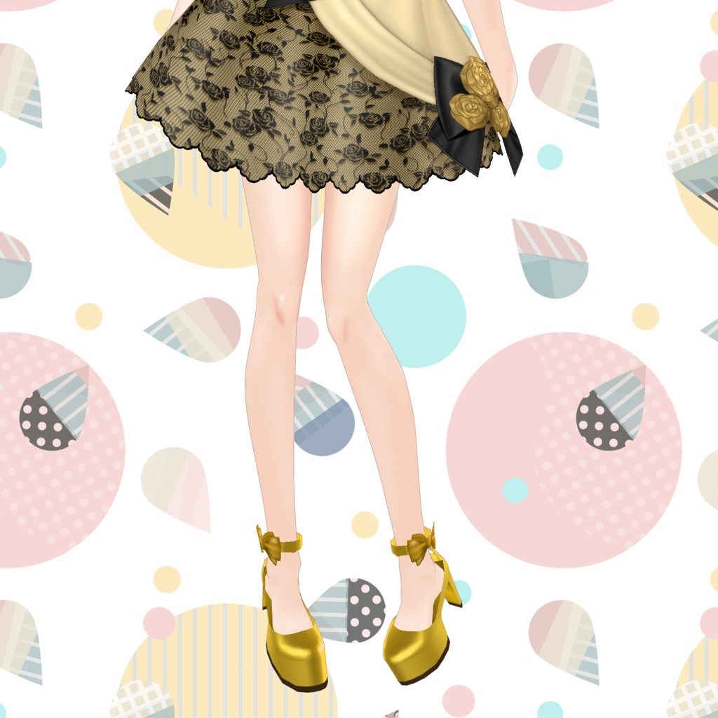 VRoid Clothes 「エナメルストラップパンプス」(5色)