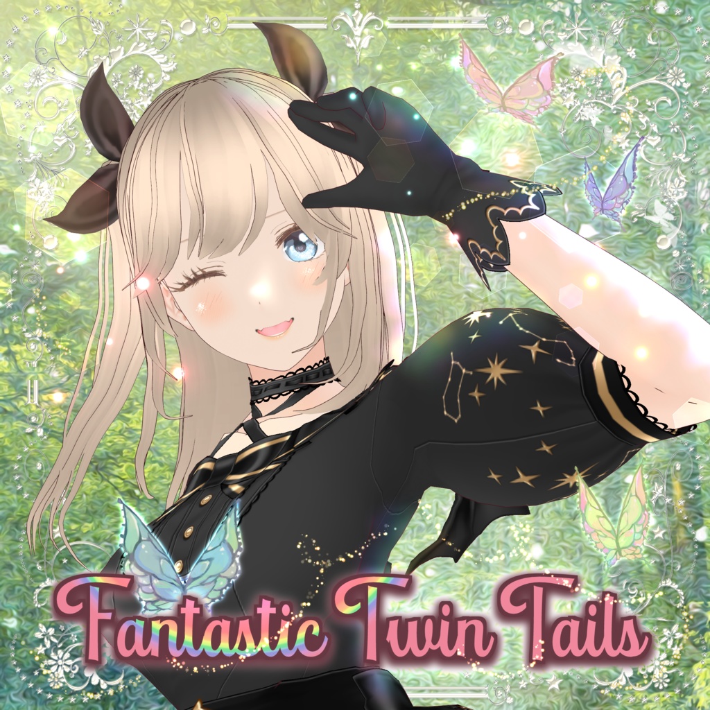 VRoid Hair presets ファンタジックツインテ