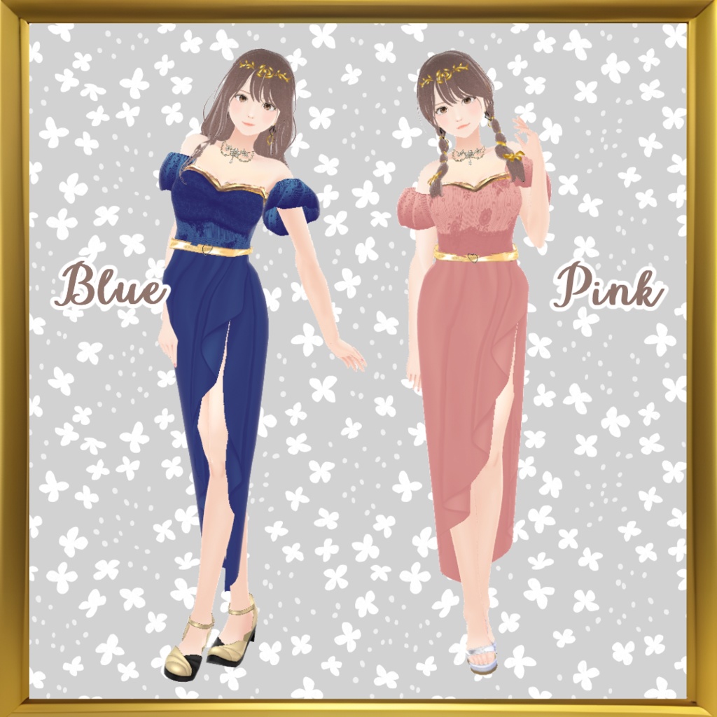 VRoid Outfit & Hair Accessory 「ミヤコワスレ」