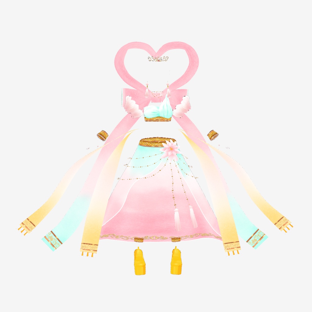 VRoid Hair presets & Outfit 羽衣水着