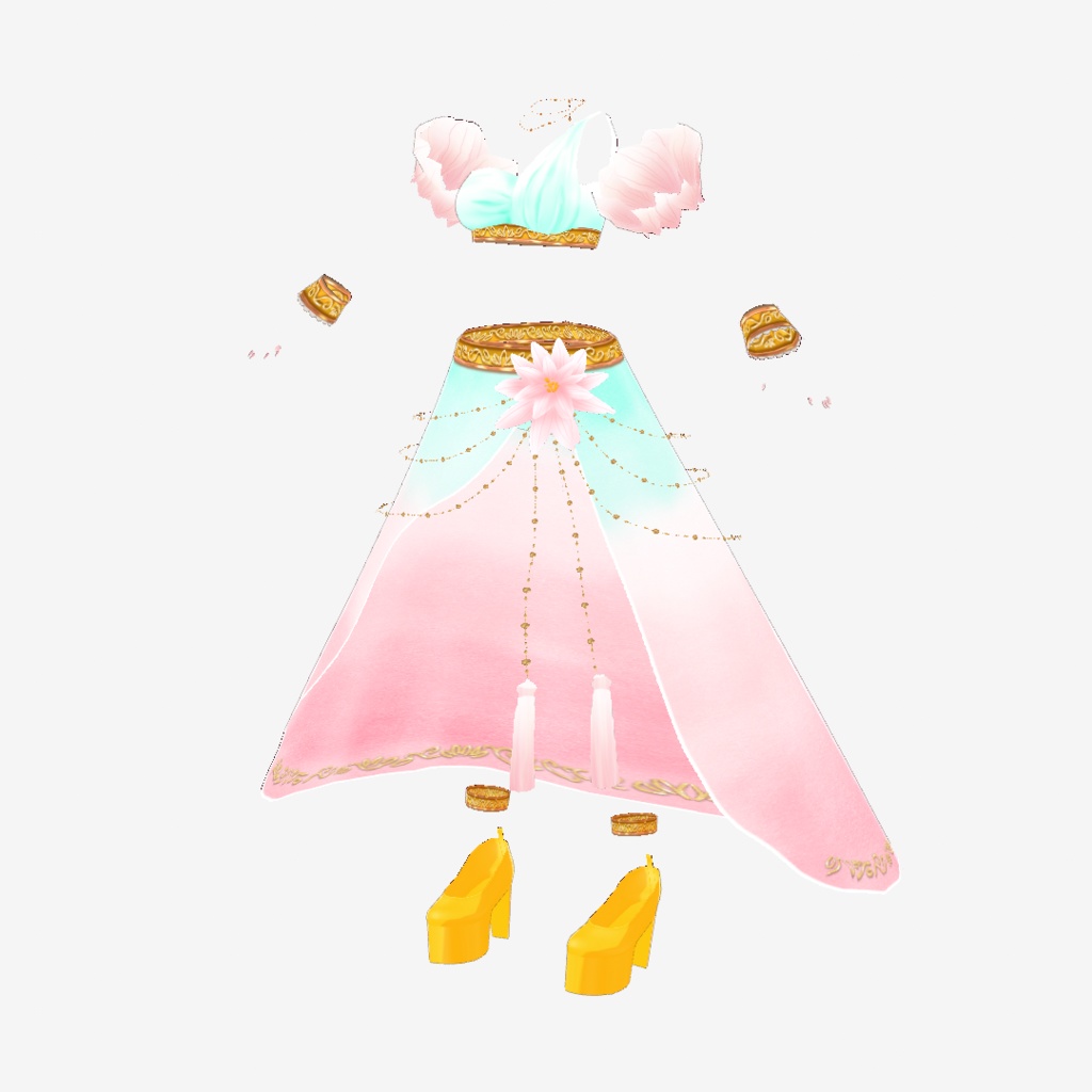 VRoid Hair presets & Outfit 羽衣水着