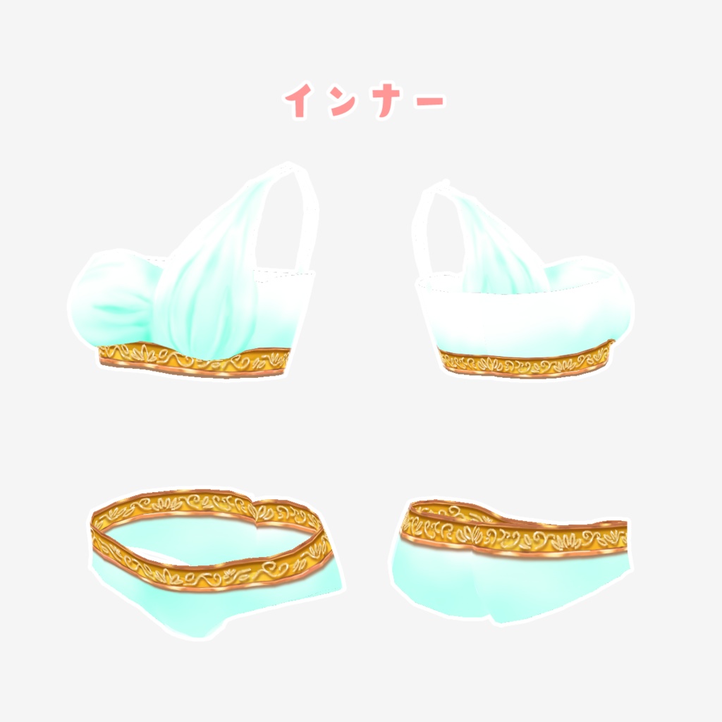 VRoid Hair presets & Outfit 羽衣水着