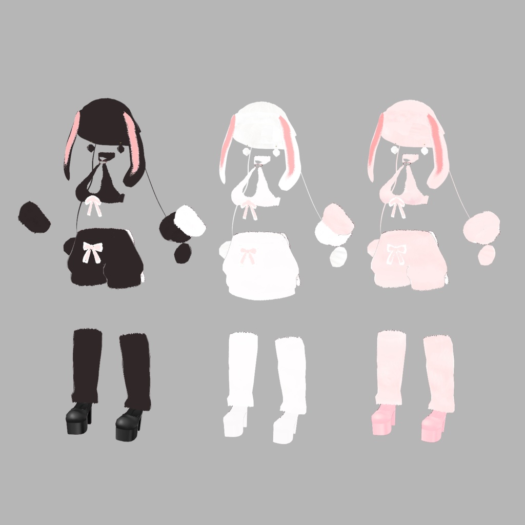 VRoid Hair Accessory & Clothes ふわふわバニー