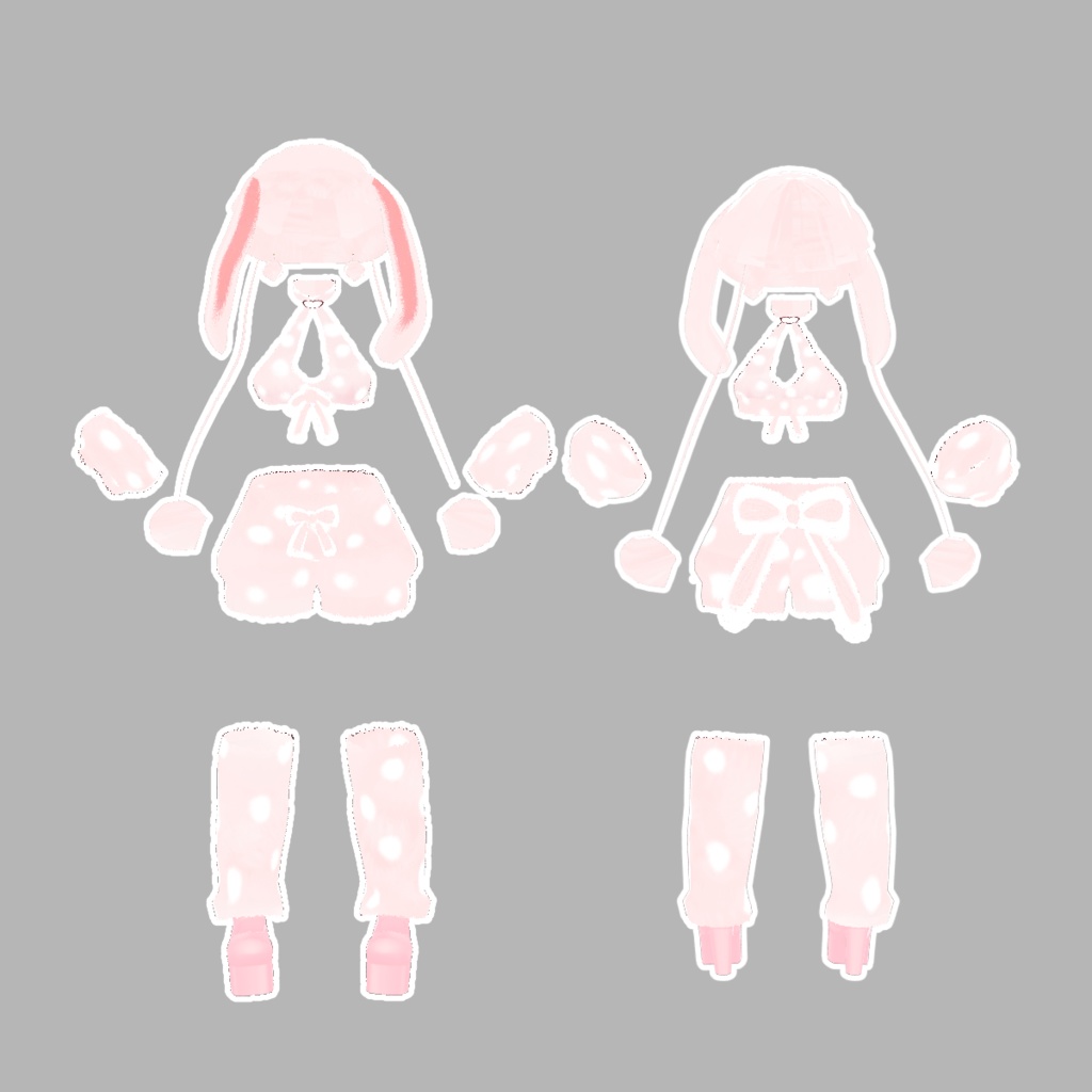 VRoid Hair Accessory & Clothes ふわふわバニー