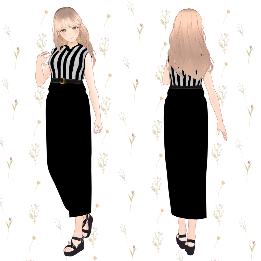 VRoid Clothes 普段着セット「Have a nice day♡」