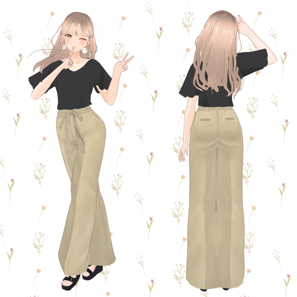 VRoid Clothes 普段着セット「Have a nice day♡」
