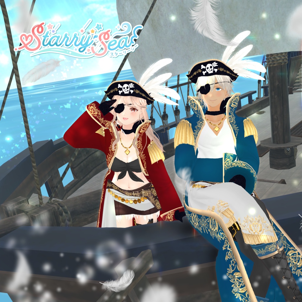 VRoid Hair Accessory & Clothes 『星の海のパイレーツ』