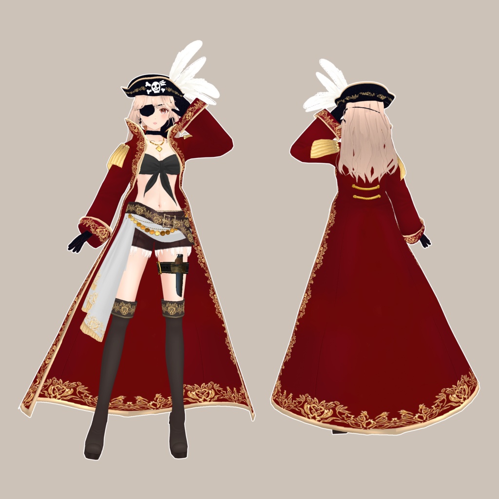 VRoid Hair Accessory & Clothes 『星の海のパイレーツ』