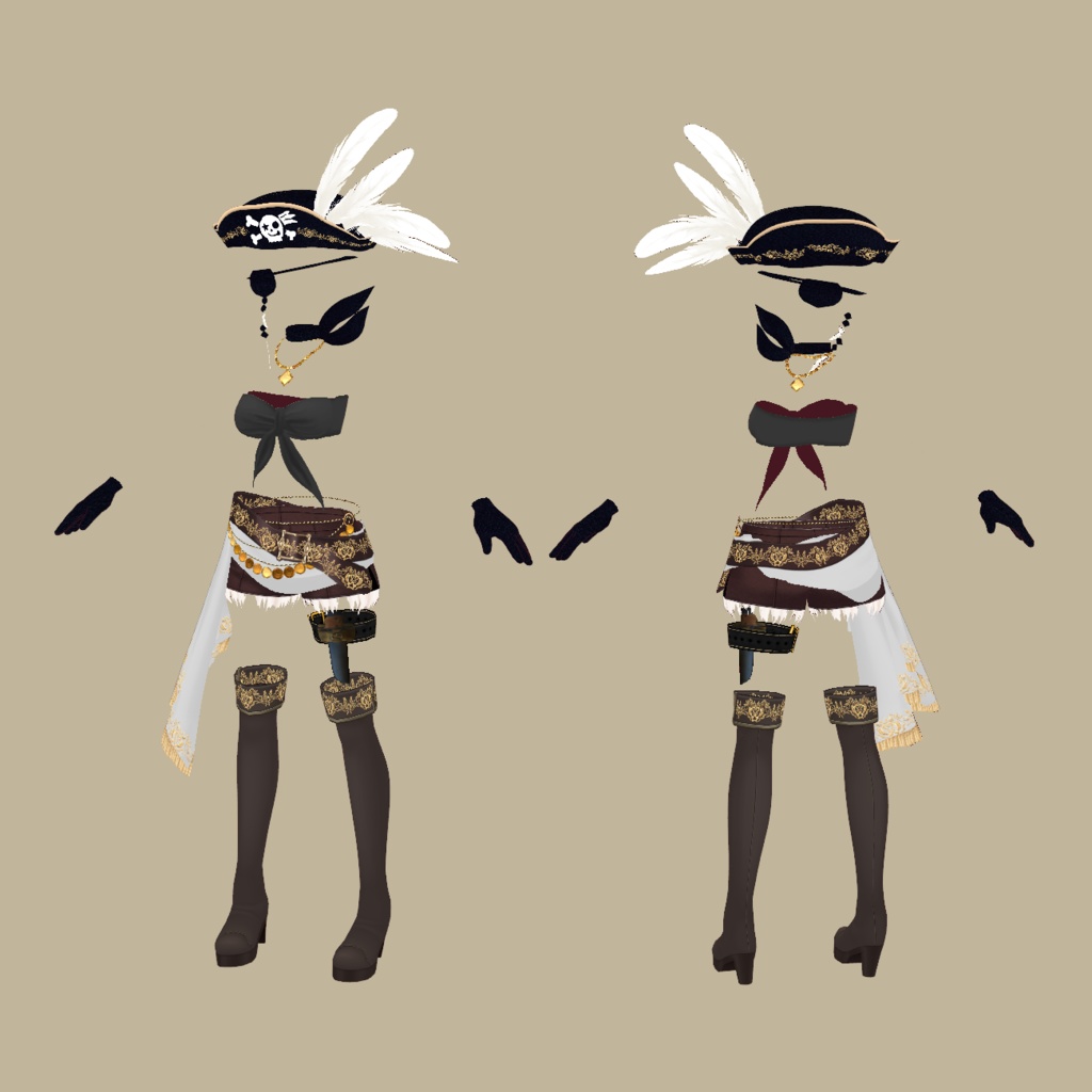 VRoid Hair Accessory & Clothes 『星の海のパイレーツ』