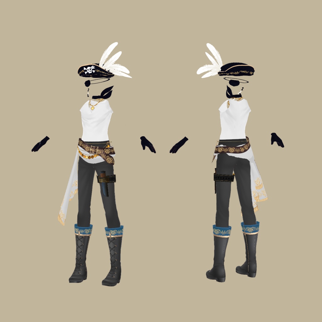 VRoid Hair Accessory & Clothes 『星の海のパイレーツ』