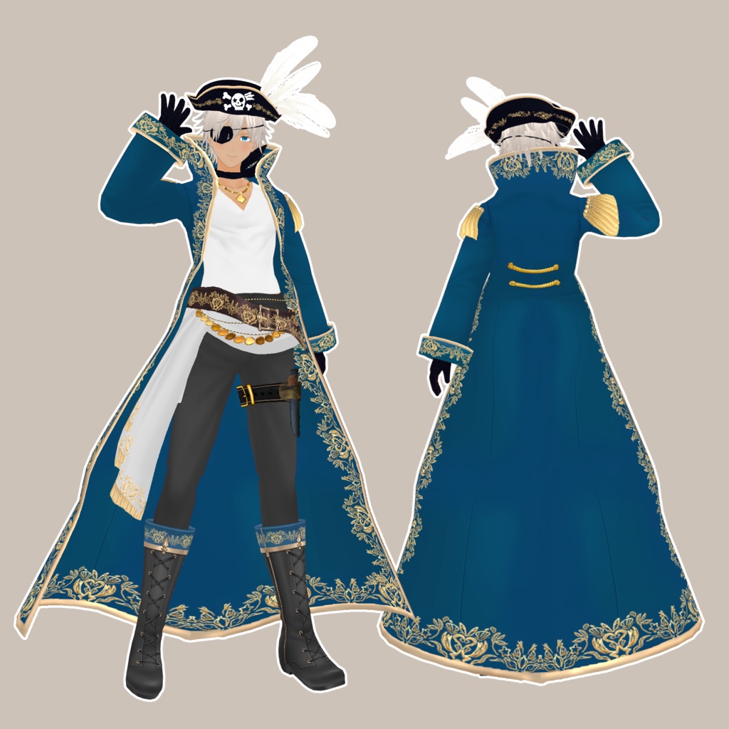 VRoid Hair Accessory & Clothes 『星の海のパイレーツ』