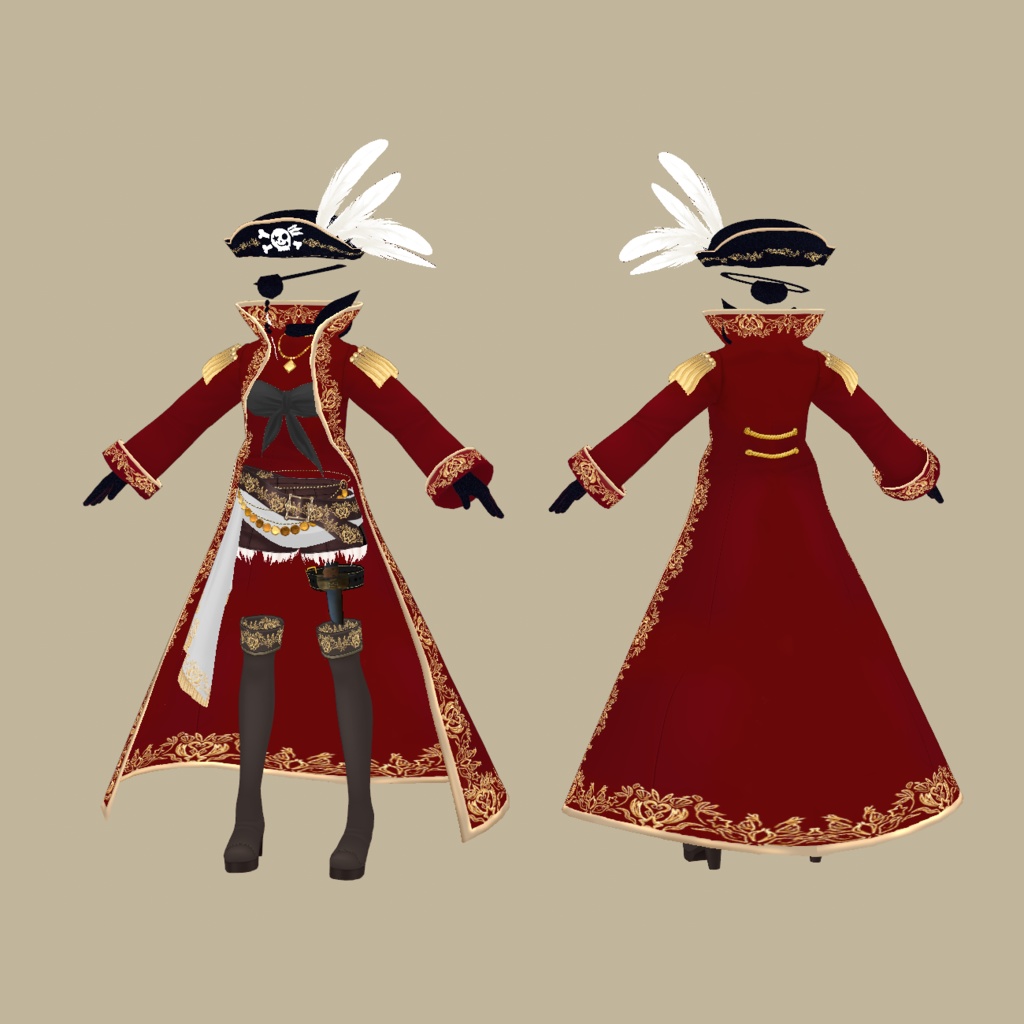 VRoid Hair Accessory & Clothes 『星の海のパイレーツ』