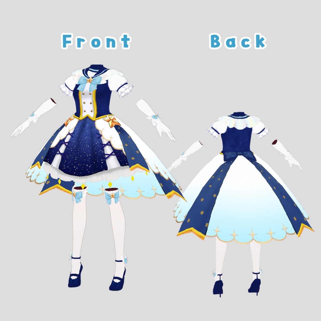 VRoid Hair Accessory & Clothes 魔法少女セット(Magical girl)