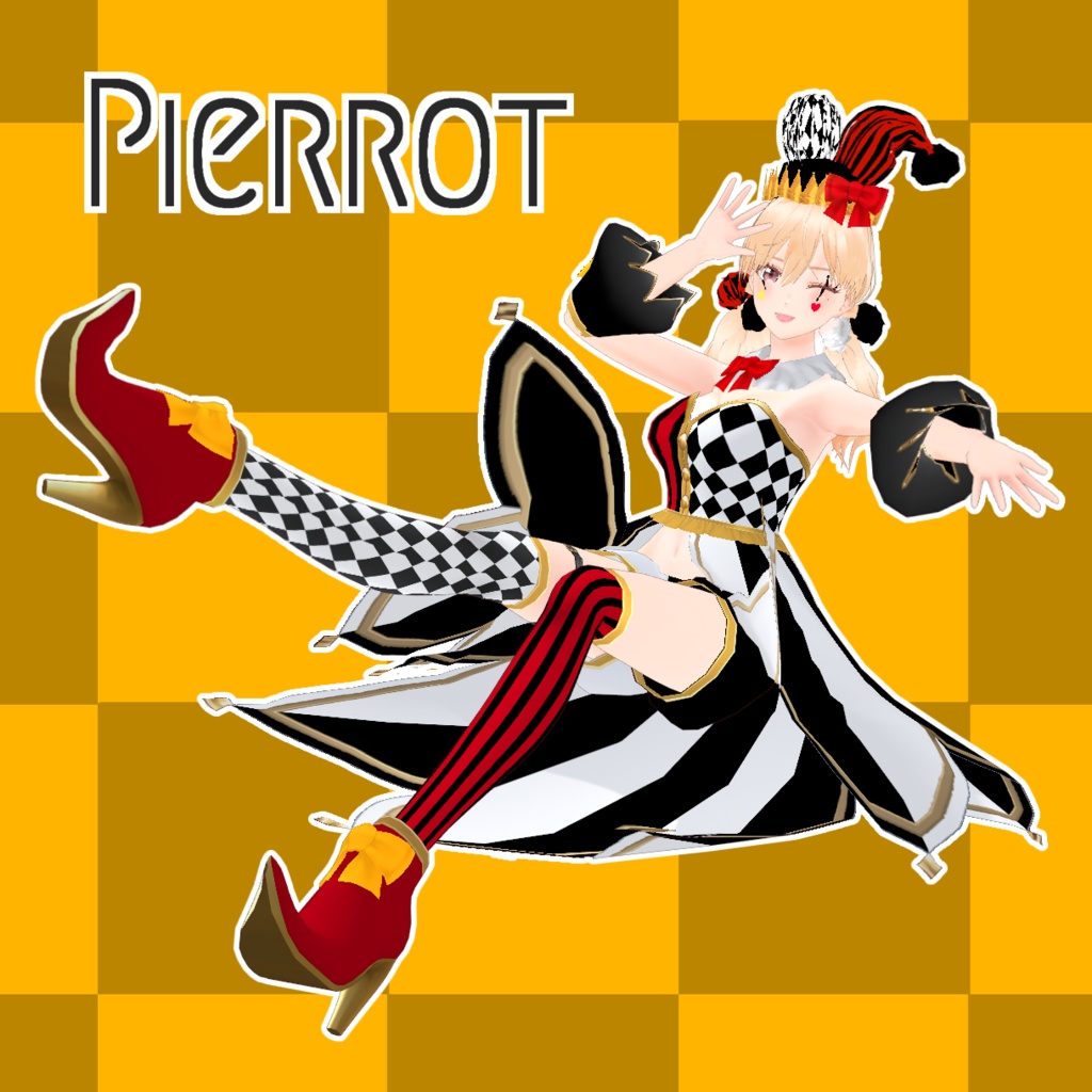 VRoid Hair Accessory & Clothes Pierrot