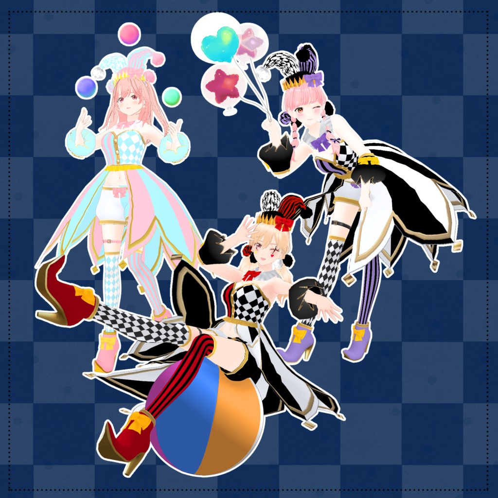 VRoid Hair Accessory & Clothes Pierrot