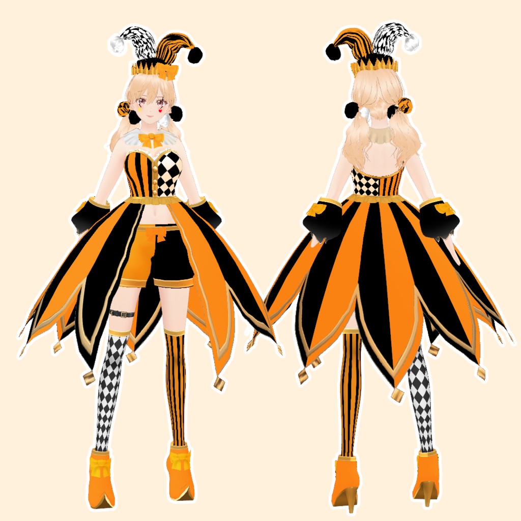 VRoid Hair Accessory & Clothes Pierrot