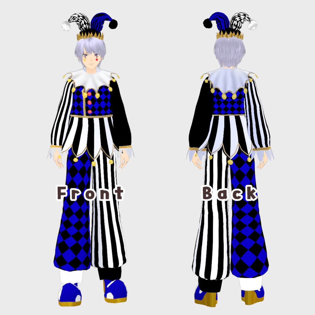 VRoid Hair Accessory & Clothes Pierrot~2~