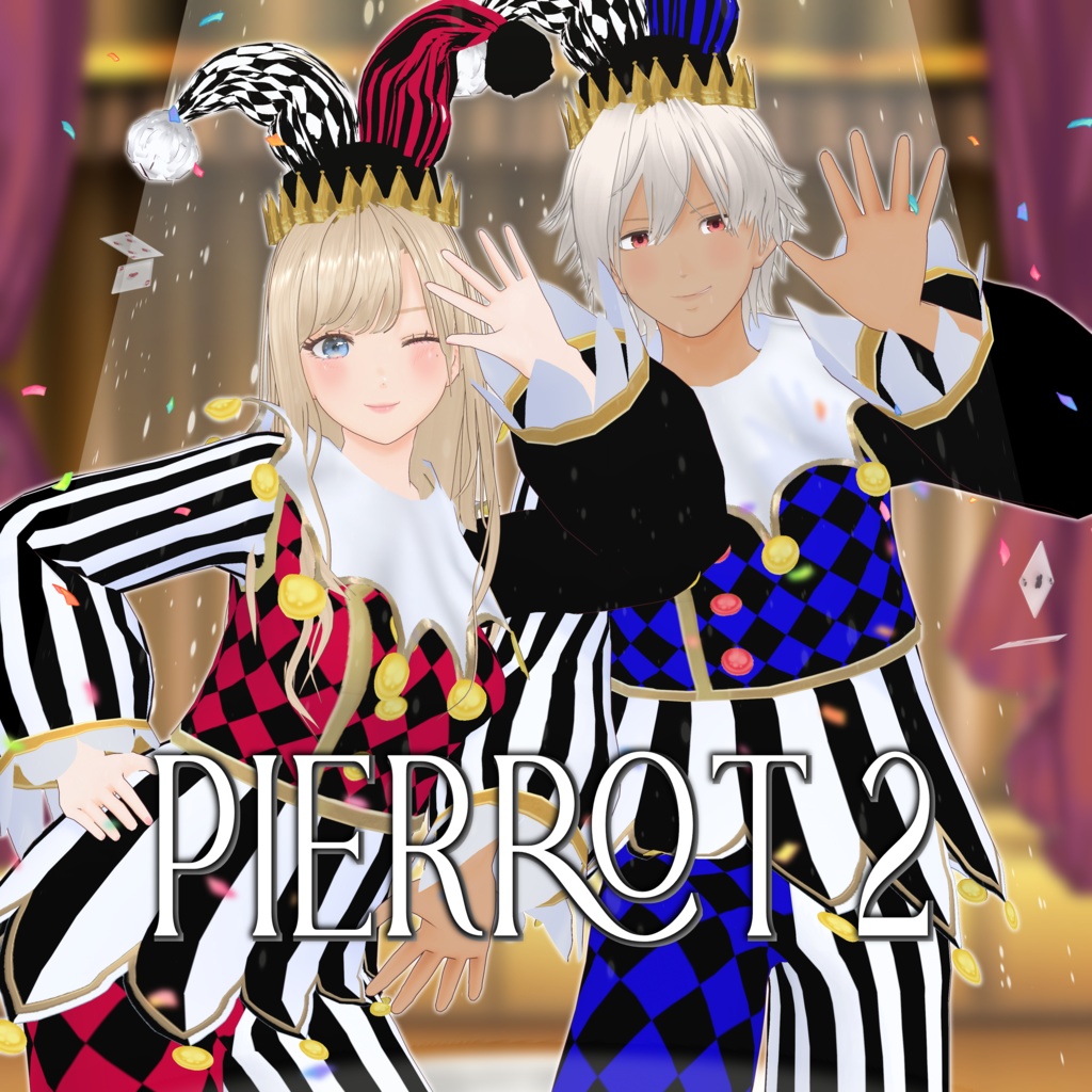 VRoid Hair Accessory & Clothes Pierrot~2~