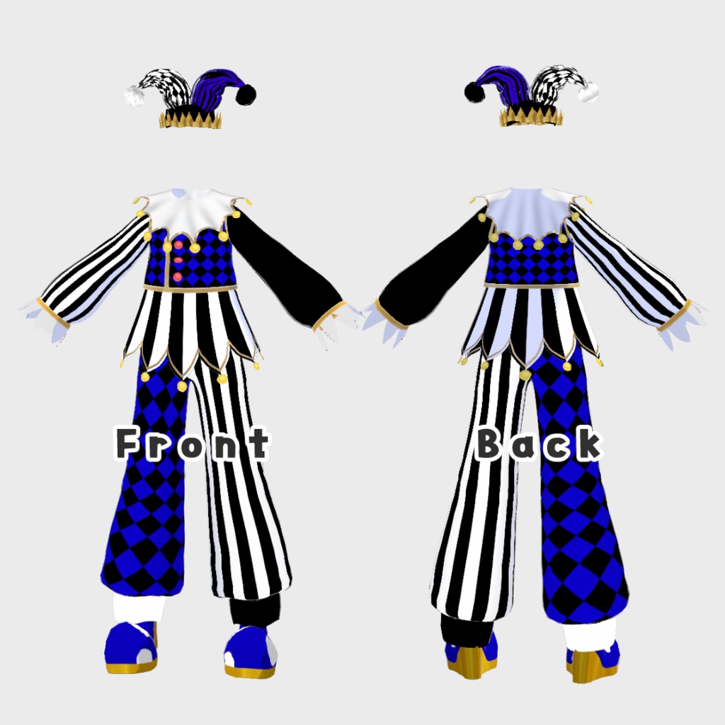 VRoid Hair Accessory & Clothes Pierrot~2~