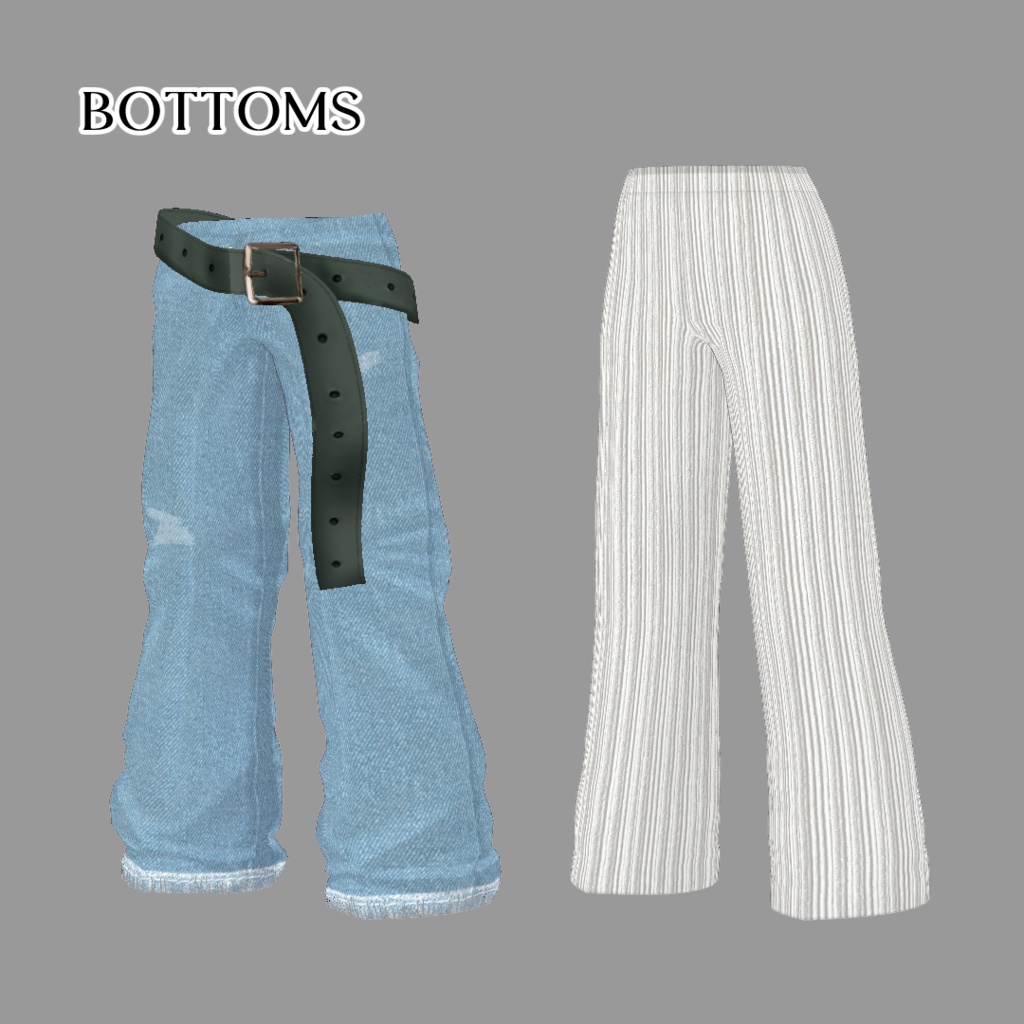 VRoid Hair Accessory & Clothes カジュアルコーデセット