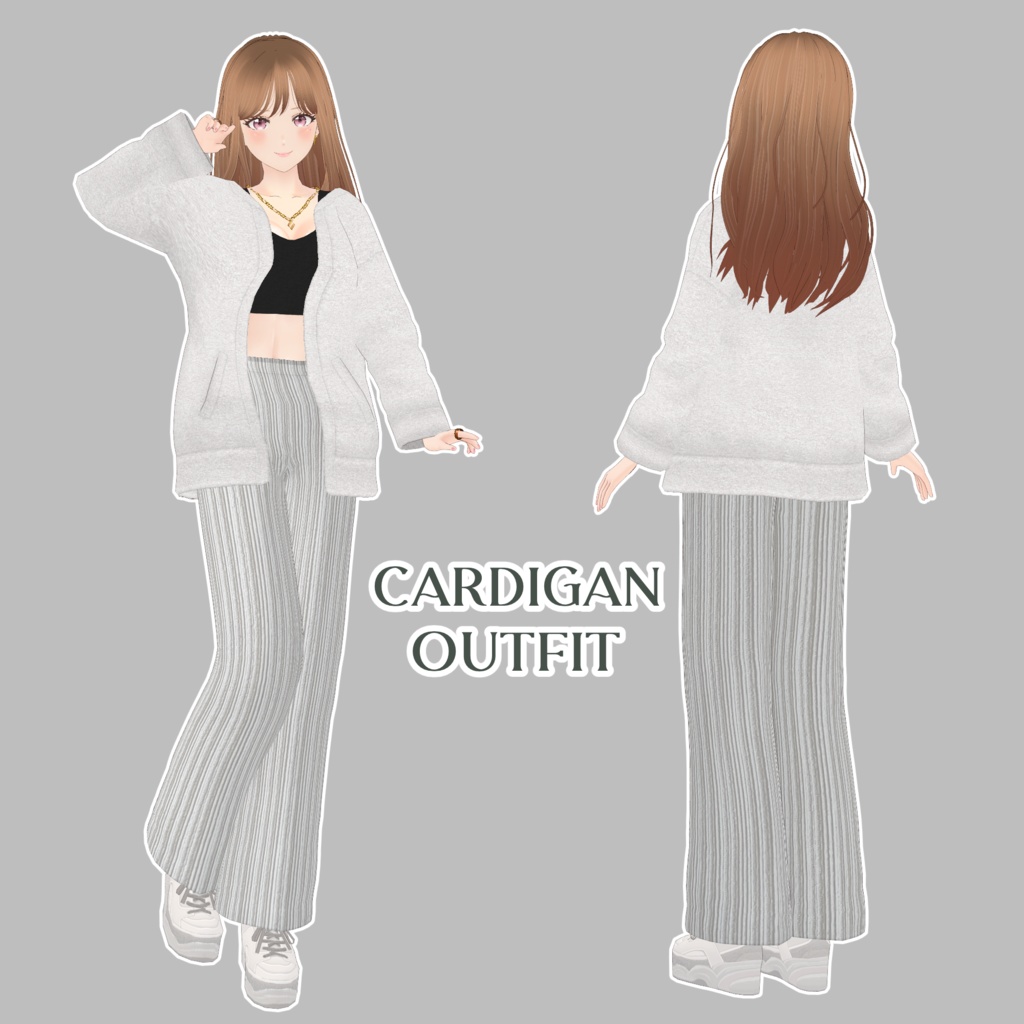 VRoid Hair Accessory & Clothes カジュアルコーデセット