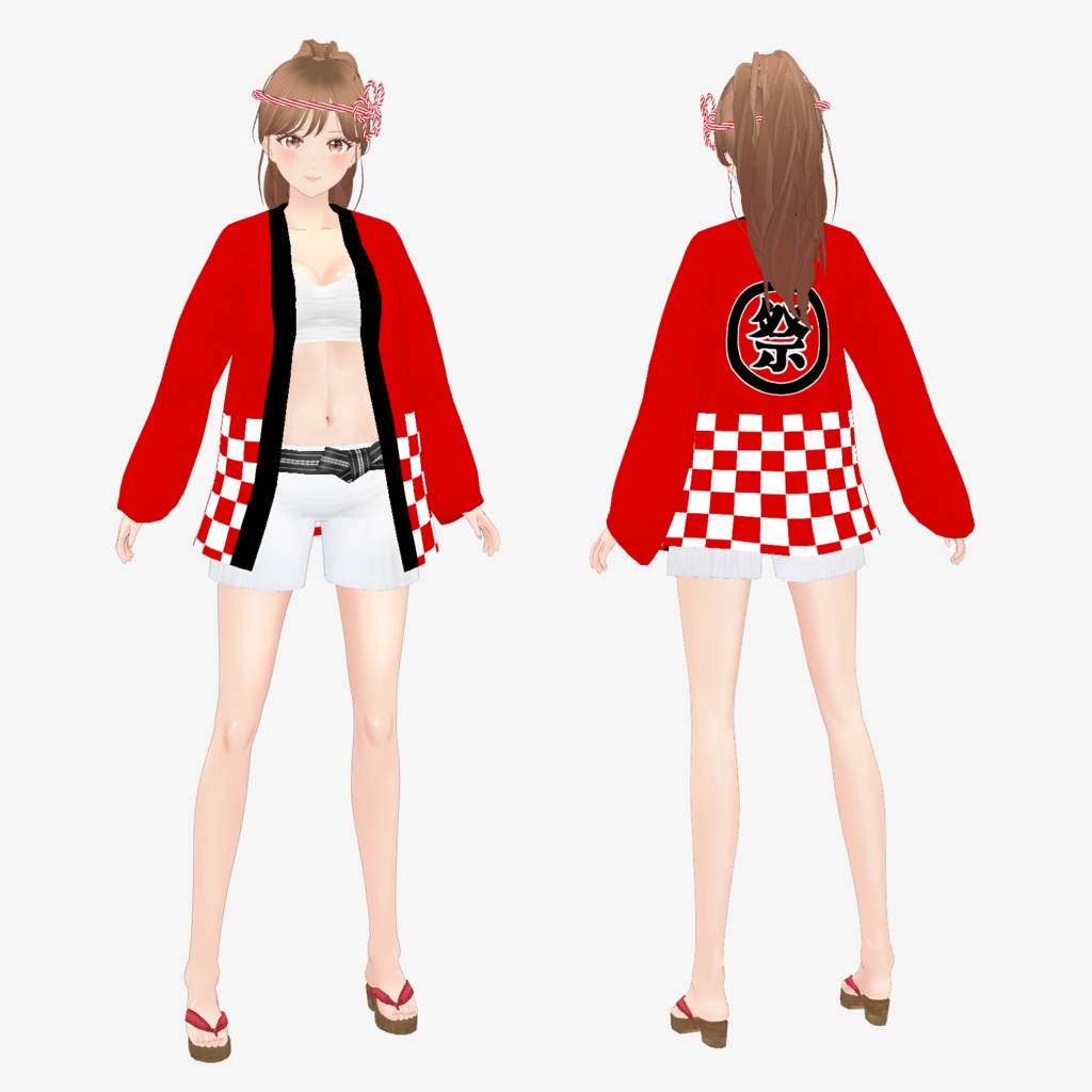 VRoid Hair Accessory & Clothes おまつりハッピー ~Happy Festival~