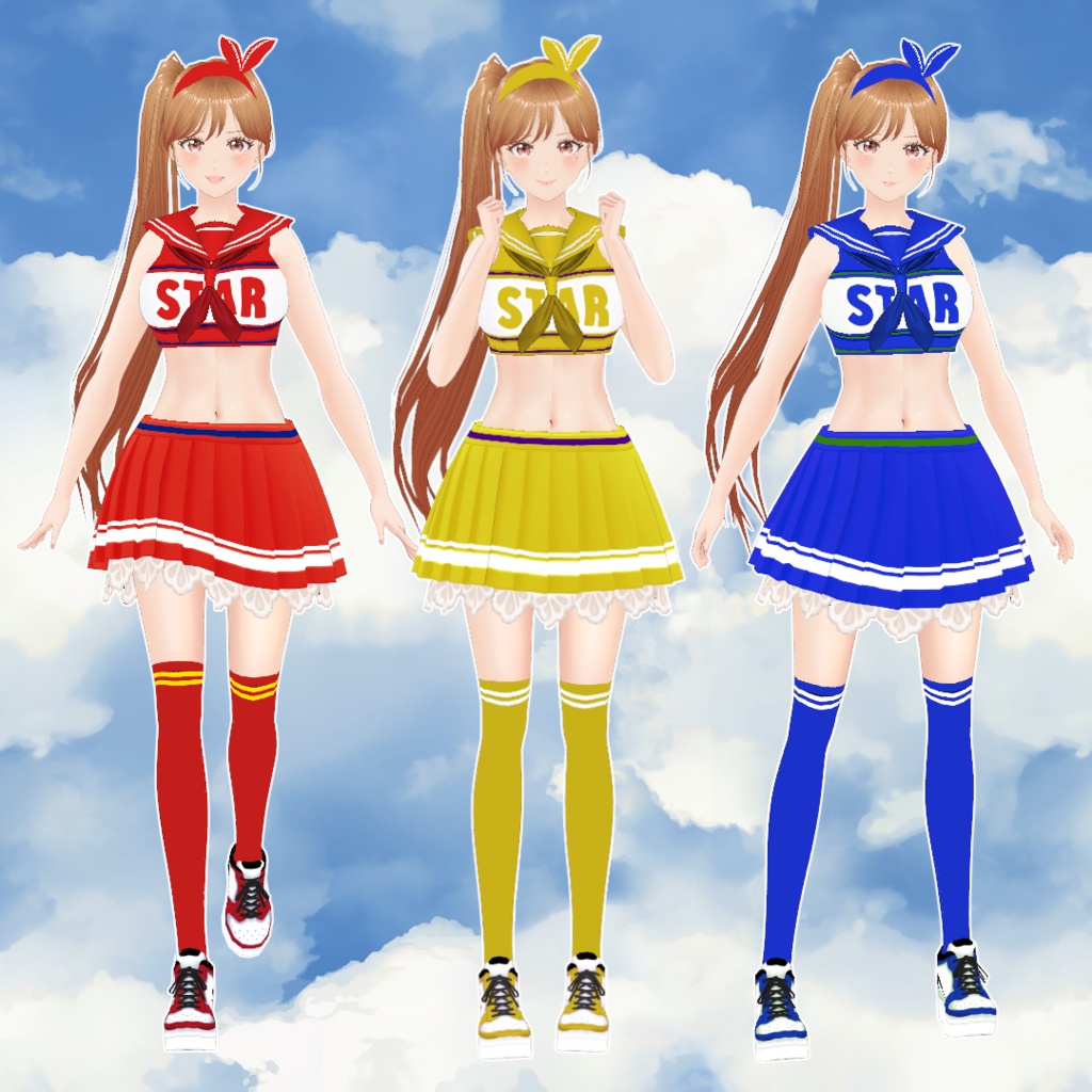 VRoid Hair & Clothes フレフレ!チアリーダー(3Color)