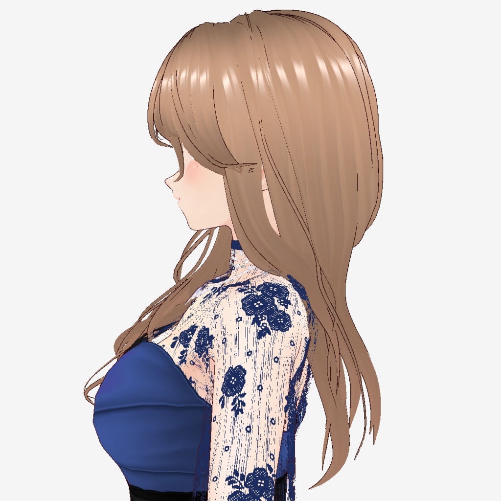 VRoid Hair presets オトナっぽワンサイドヘア