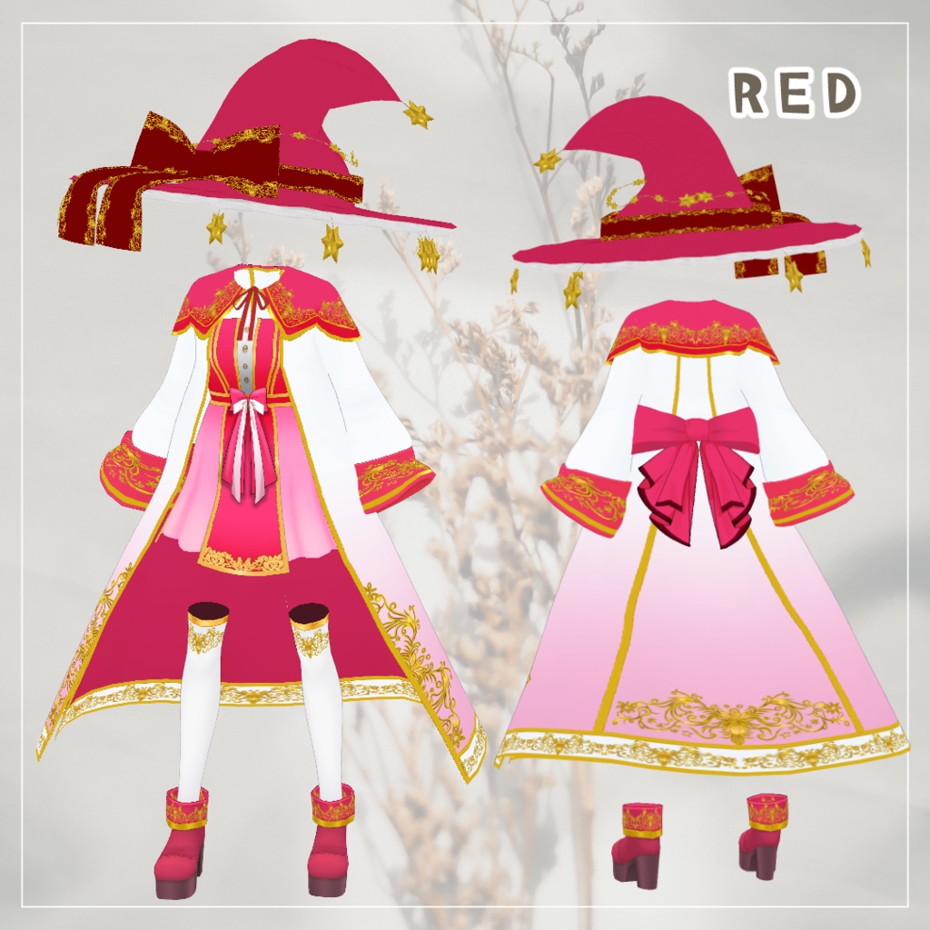 VRoid Hair Accessory & Clothes 『Witch Costume』