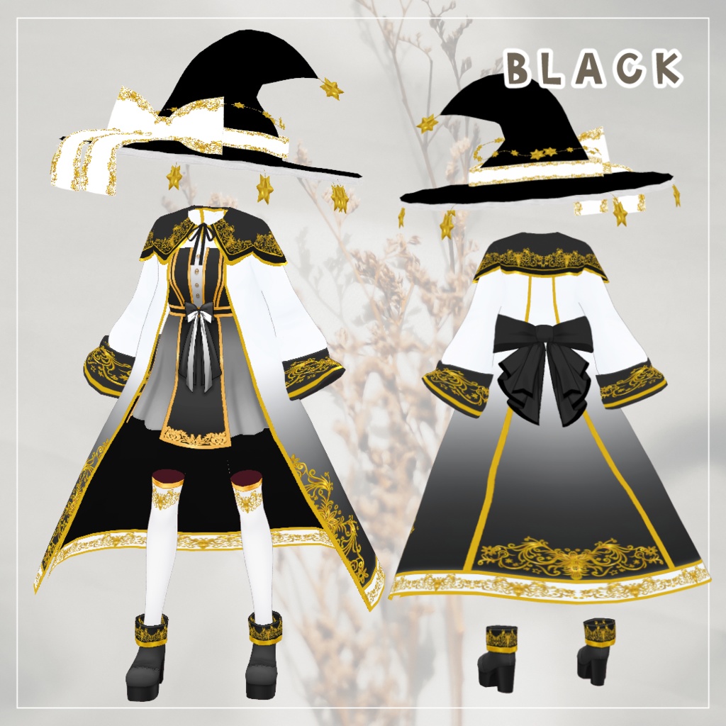 VRoid Hair Accessory & Clothes 『Witch Costume』