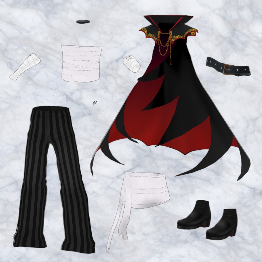 VRoid Hair Accessory & Clothes 『夜ノ宴』