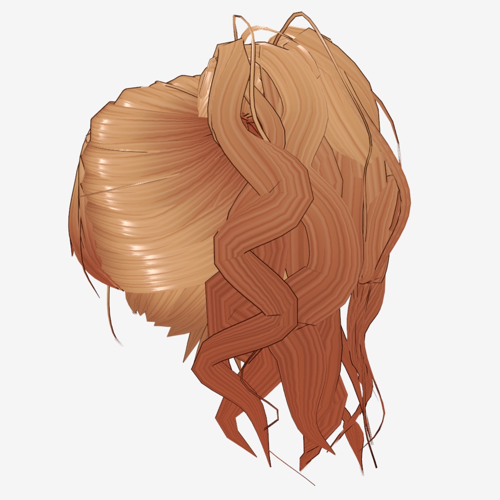 VRoid Hair presets トップ高めのゆるゆるポニーテール