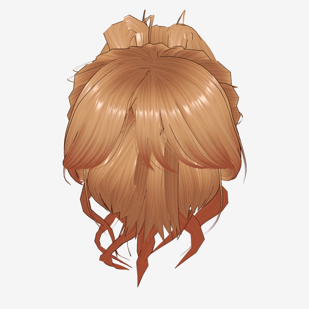 VRoid Hair presets トップ高めのゆるゆるポニーテール